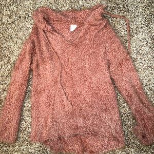 Fuzzy Pullover with Hood